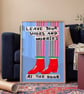 Leave Your Shoes And Worries At The Door Art Print, Porch Decor Wall Hanging 