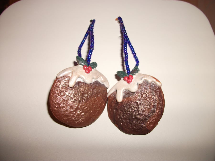 Christmas Pudding Hanging Decorations (reserved for Jaysmonkey)