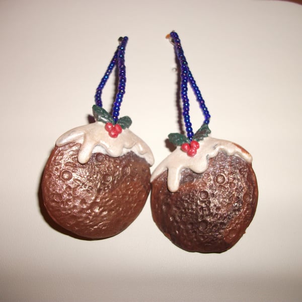 Christmas Pudding Hanging Decorations (reserved for Jaysmonkey)