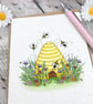 Plantable Wildflower Seed Card - Any Occasion  - Blank Card - Beehive - Image 2