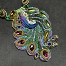 Peacock Bead Embroidery