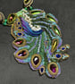 Peacock Bead Embroidery - Image 1