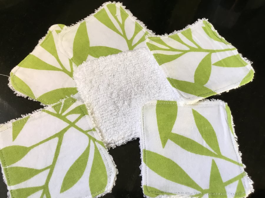reusable make up remover pads. Hand made make up remover pads. Pack of 6