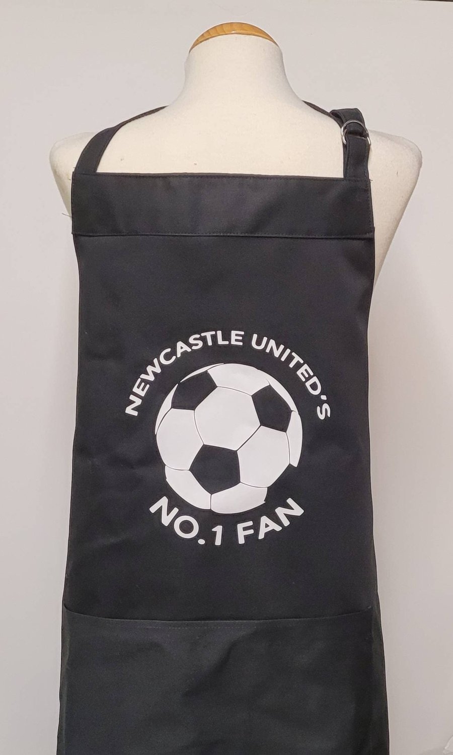 Newcastle no.1 fan - option to personalise. Medium adult apron with pocket .Made