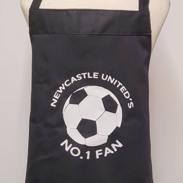 Newcastle no.1 fan - option to personalise. Medium adult apron with pocket .Made