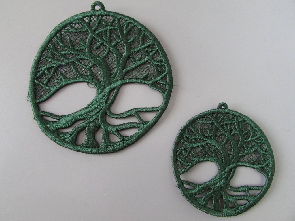 Embroidered Tree of Life Lace Applique LARGE SIZE