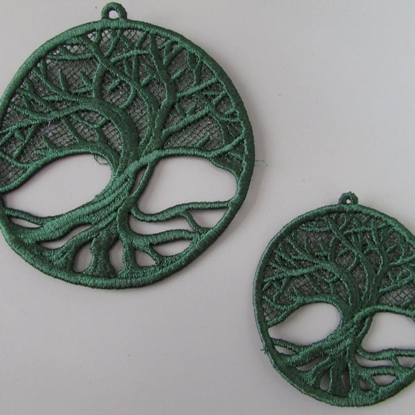 Embroidered Tree of Life Lace Applique SMALL SIZE