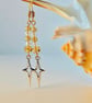 Christmas Earrings, Star With Sparkly Crystals, Secret Santa, Stocking Filler - Image 4