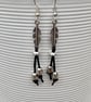 Leather Earrings, Silver Feather Boho Earrings Dainty Gift For Women - Image 5