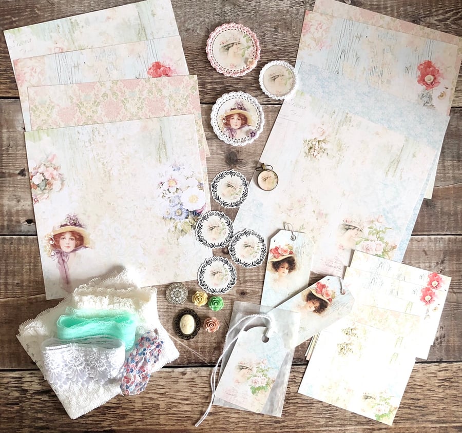 Vintage Shabby chic Inspiration kit