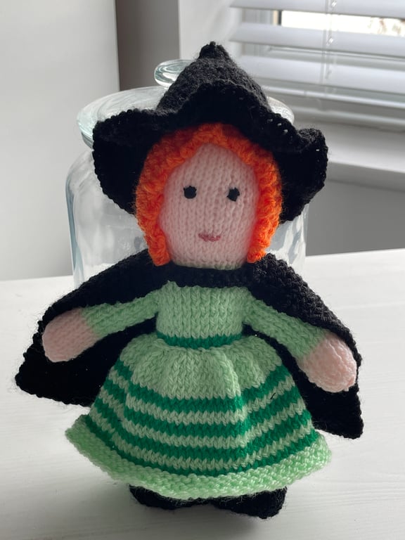 Hand Knitted Witch Doll