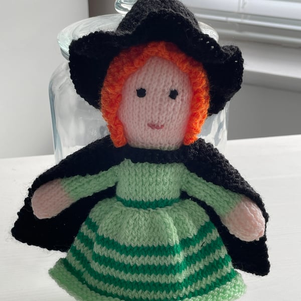 Hand Knitted Witch Doll