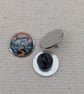 Journey Far, Wander Free - Travel Themed Badge - Large Resin Topped Pin Badge - Image 2