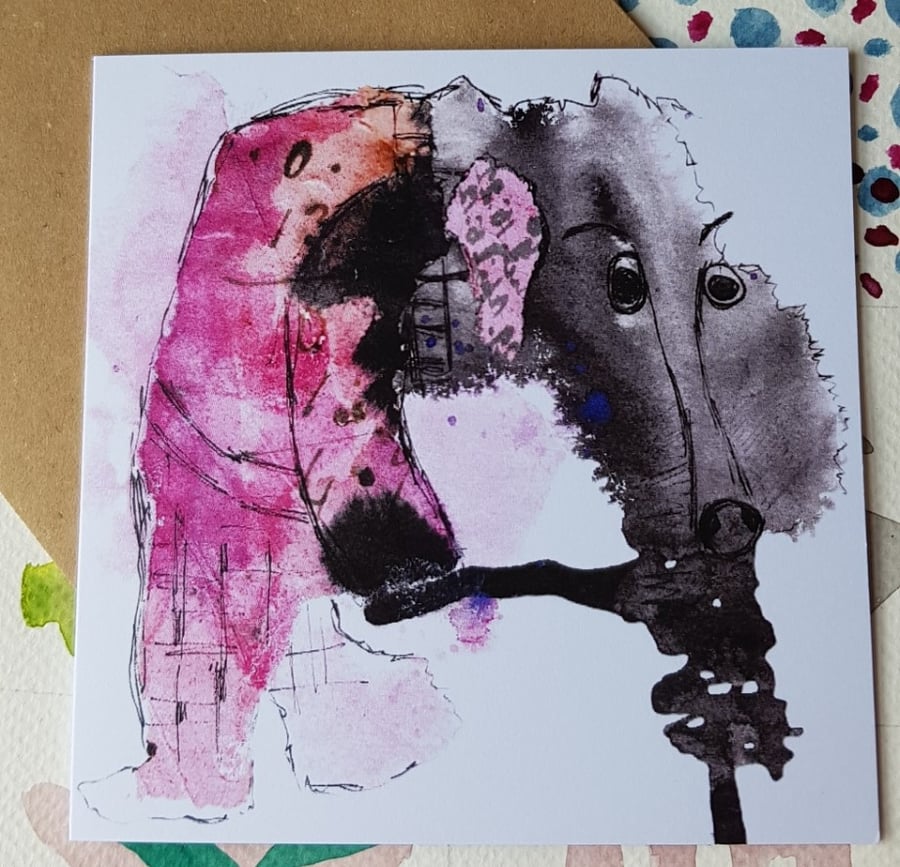 Greeting Card printed from original mixed media art, for your own message