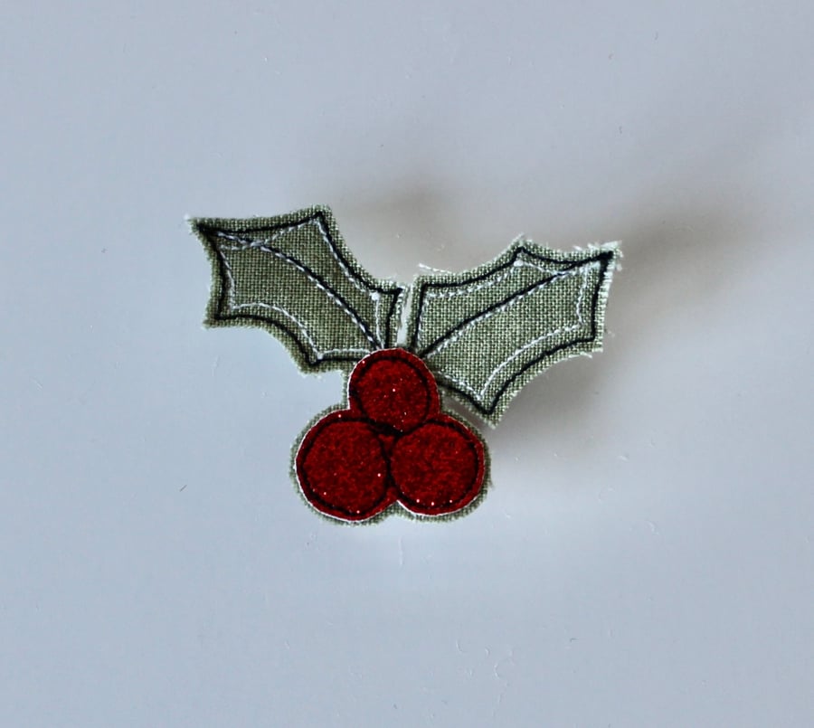 'Holly' - Handmade Brooch