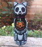 Hand carved, painted and finished Thirteen the Skeleton Cat - One of a kind gift