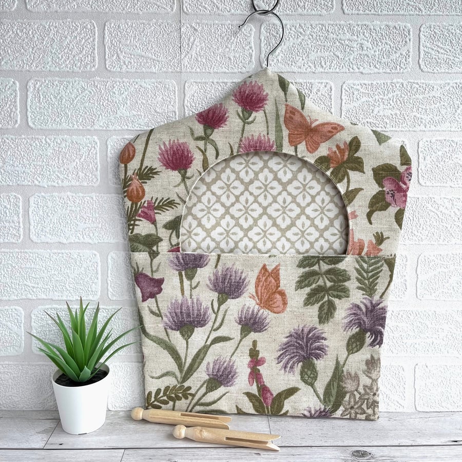 Wildflowers Peg Bag with Butterflies