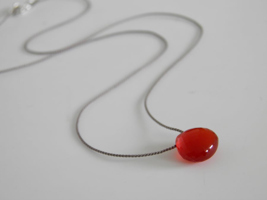 Carnelian Necklace Orange