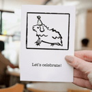 Let's celebrate! Guinea Pig card blank