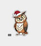 Unique Funny Christmas Sticker Xmas Decal For Adults - Owl