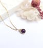 AMETHYST Necklace 14K Gold Filled Minimalist Dainty Pendant February Birthstone - Image 4