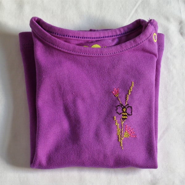 Purple Bee T-shirt Age 6-9 months