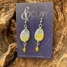 Colourful Patterned Polymer Clay Easter Egg Earrings