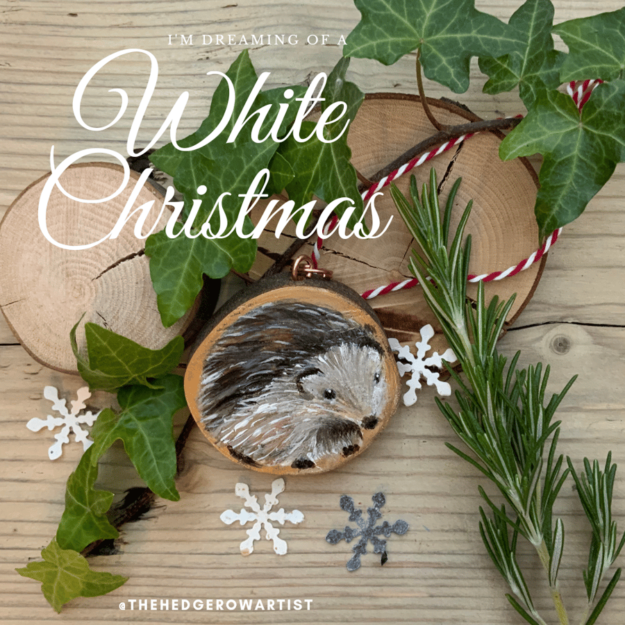 Handpainted wooden Christmas decorations FREE UK POSTAGE