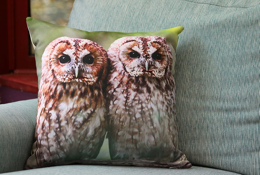 TAWNY OWL - CUSHION COVERS INSPIRED BY NATURE FROM LISA COCKRELL PHOTOGRAPHY