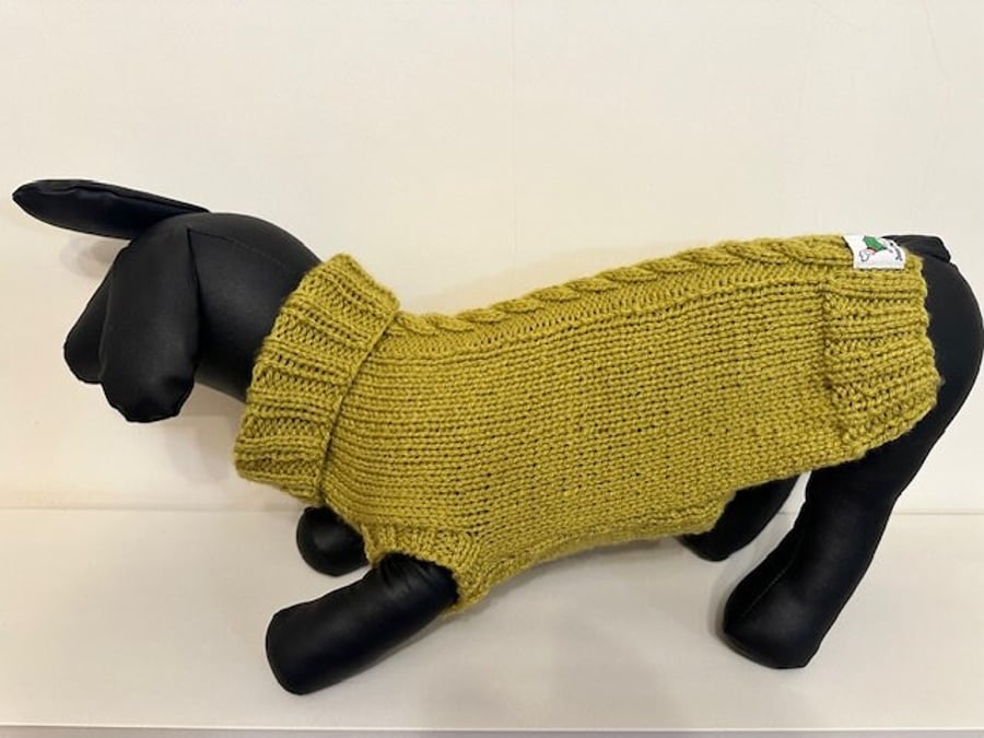 Dog Jumper - Ideal for a Miniature Dachshund or Small Dog, Roll Neck 