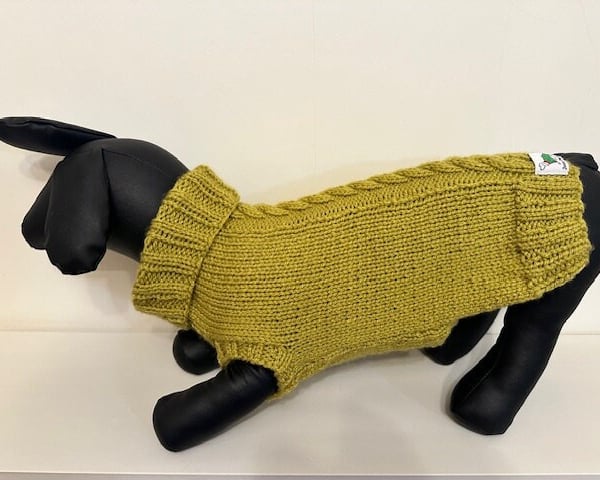 Dog Jumper - Ideal for a Miniature Dachshund or Small Dog, Roll Neck 