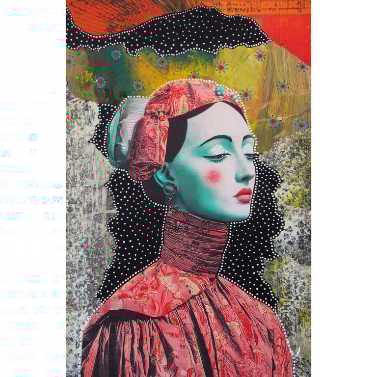 Surreal Female Abstract Portrait Figurative Spiritual Surreal Feminist Wall Art