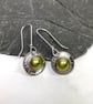 Sterling silver and green pearl earrings - Image 6
