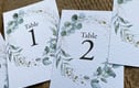 WEDDING table NUMBERS