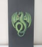 Large Clay Dragon on Canvas Wall Art 10 x 20"