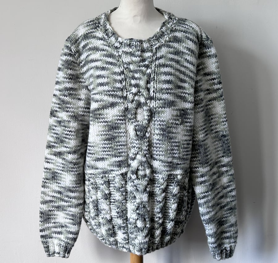 Cabletastic Hand Knitted Chunky Cable Sweater by Bexknitwear 