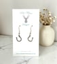 Charm Earrings - Silver Horseshoe