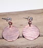 Copper Disc Earrings (ERCUDGDC5) - UK Free Post - Image 1