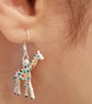 Giraffe Drop Earrings - Handmade - Image 4