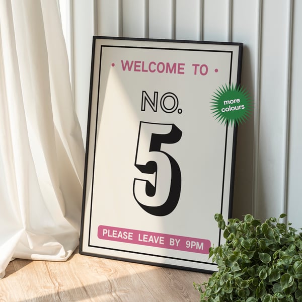 Personalised House Number Print - New Home Gift Quote Print