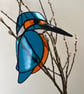 Stained Glass kingfisher - spring bird lover gift  - Image 6