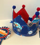 Child’s Fabric Crown & Birthday Badge Set  - Image 2