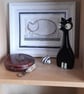 The Happy Curled Up Wire Cat. A Handmade Art Picture. Purfect for Cat Lovers!!! - Image 4