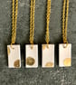 Ceramic pendant necklace - gold dotty number 2 - Image 3