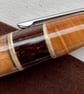 Wooden pen, twisting pen, Mahogany and ebony wood, Chrome finish