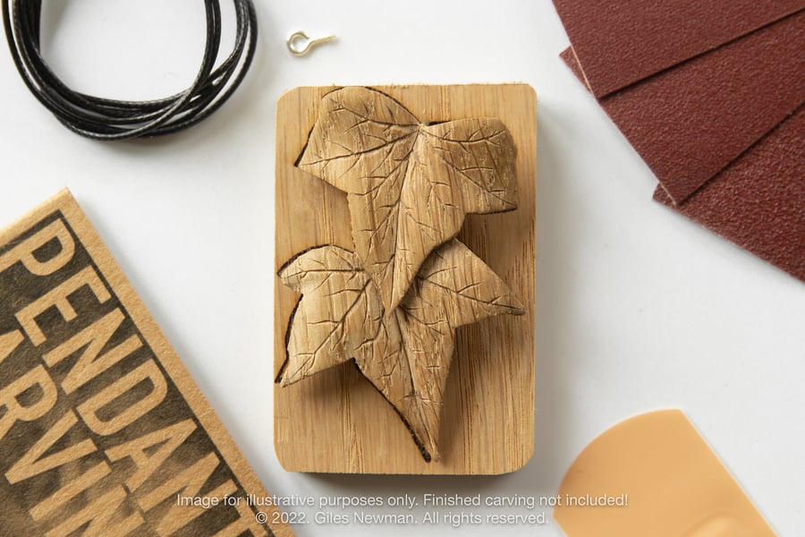Ivy Leaves Pendant Carving Kit