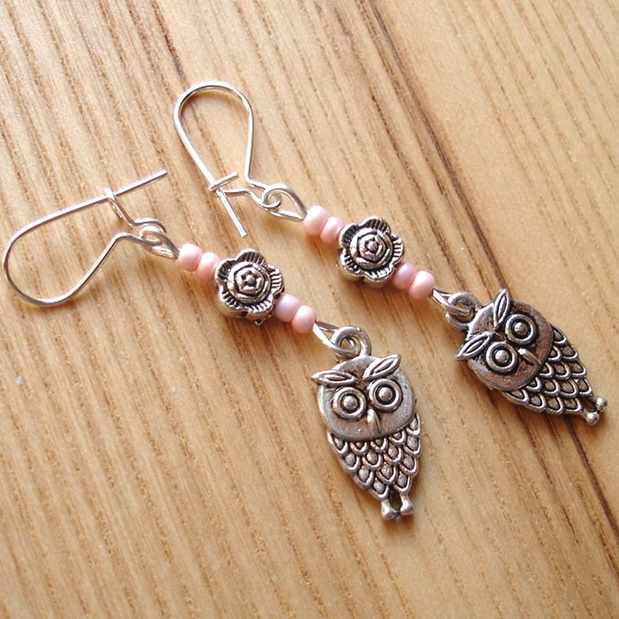 Owl Charm Earrings