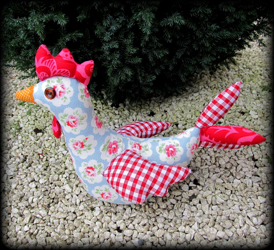 Polly, chicken doorstop.