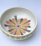 Ceramic patterned dish with unique floral design