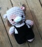 Crochet Cow in Overalls 